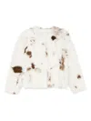 Zimmermann Hypnotic Spot Shearling Jacket In White