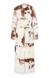 Zimmermann Hypnotic Spot Shearling Leather Coat In Multi