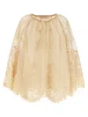 Zimmermann Hypnotic Tiered Lace Shirt And Blouse Beige In Neutral