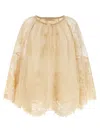 Zimmermann Hypnotic Tiered Lace Shirt And Blouse Beige In Multi