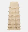 Zimmermann Knit Hypnotic Midi Skirt In Brown