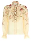 Zimmermann Hypnotic Tux Shirt And Blouse Pink In Multi