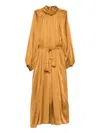 Zimmermann Womens Toffee Hypnotic Twist Sheath Silk Midi Dress Xxs In Gold