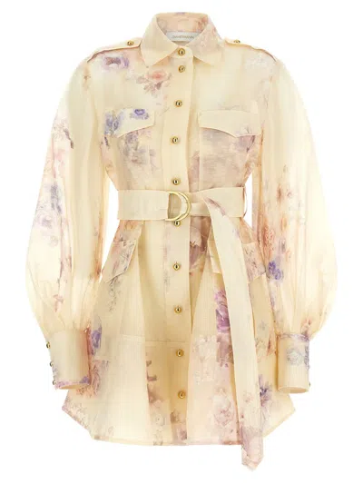 Zimmermann Hypnotic Utility Mini Dresses Pink In Multi