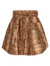 Zimmermann Midi Skirt With Animal Print And Belt In Brown