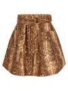 Zimmermann Midi Skirt With Animal Print And Belt In Brown