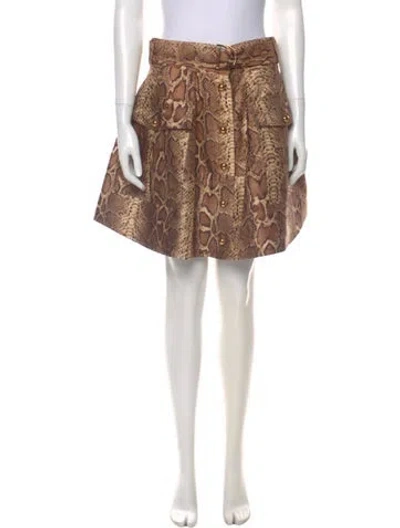 Pre-owned Zimmermann Hypnotic Utility Mini Skirt In Neutral