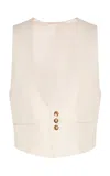 Zimmermann Hypnotic Wool Vest In Ivory
