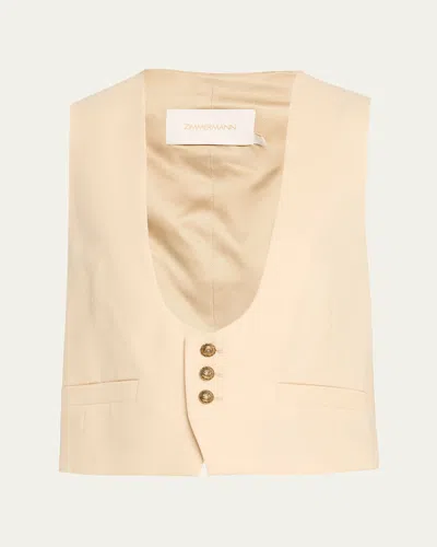 Zimmermann Hypnotic Wool Vest In White