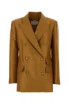 Zimmermann Hypnotic Wool-silk Blend Blazer In Camel