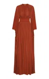 Zimmermann Batwing Illuminated Maxi Dress In Red