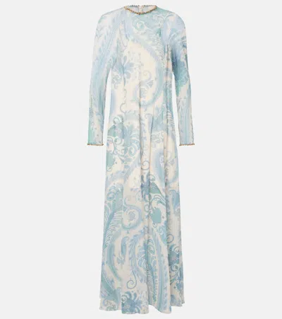 ZIMMERMANN ILLUMINATE BEADED PAISLEY MAXI DRESS
