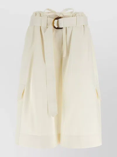 Zimmermann Illuminate Bermuda Shorts Back Cargo Side Pockets In Neutral