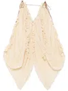 Zimmermann Illuminate Cold-shoulder Draped Blouse In Tea