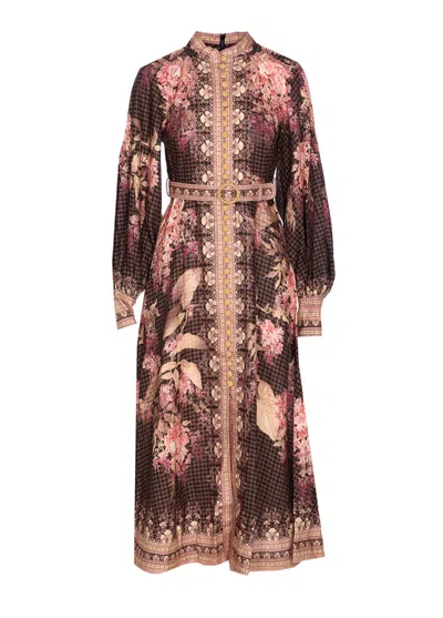 ZIMMERMANN ILLUMINATE BUTTONED MIDI DRESS