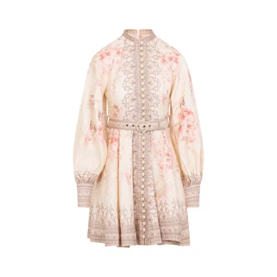 Zimmermann Illuminate Buttoned Linen Mini Dress