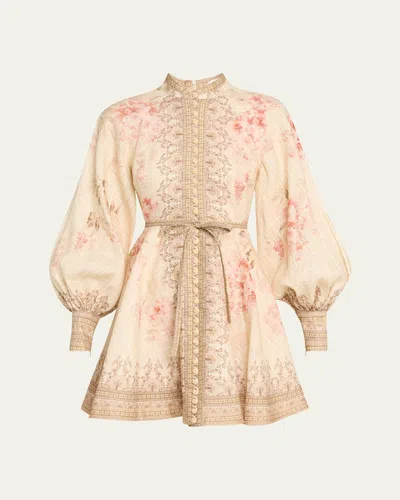 ZIMMERMANN ILLUMINATE BUTTONED MINI DRESS