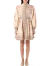 Zimmermann Illuminate Buttoned Mini Dress In Multi