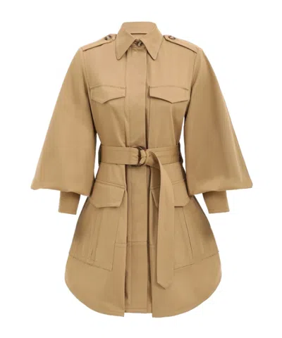 Zimmermann Illuminate Cargo-minikleid In Beige