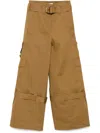 Zimmermann Illuminate Belted Cotton-twill Wide-leg Cargo Pants In Brown