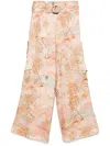 Zimmermann Illuminate Cargo Pants In Orange