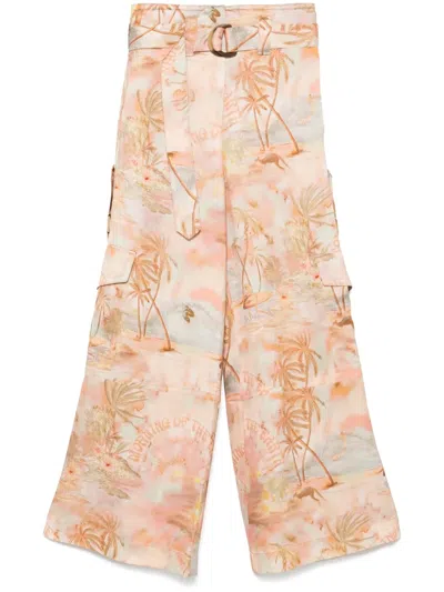 Zimmermann Illuminate Cargo Pants In Multicolor