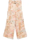 Zimmermann Illuminate Cargo Pants In Orange