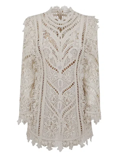 Zimmermann Illuminate Cornelli Mini Dress In Gray