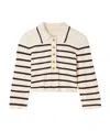 Zimmermann Illuminate Stripe Polo In Cream Chocolate In White