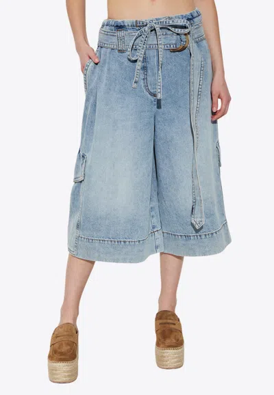 Zimmermann Illuminate Denim Cargo Shorts