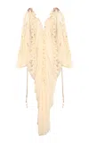 Zimmermann Illuminate Draped Dress In Nude