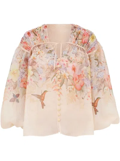 ZIMMERMANN `ILLUMINATE` DRAWN BLOUSE