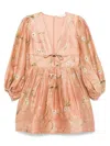 Zimmermann Drawn Illuminate Mini Dress In Neutrals