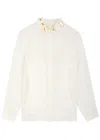 Zimmermann Illuminate Embellished Linen-blend Blouse In Ivory