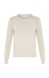 Zimmermann Illuminate Embellished Sweater In Off-white