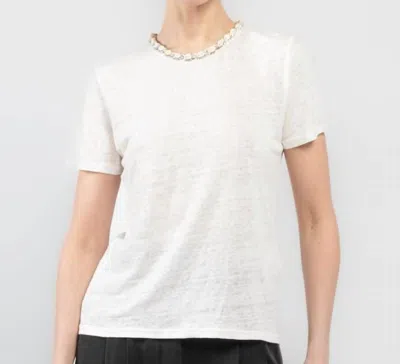 Zimmermann Illuminate Embellished Tee In Ivory In White