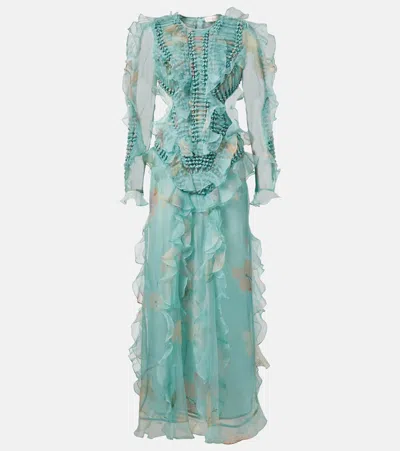 Zimmermann Maxikleid Illuminate Aus Seidenorganza