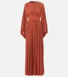 Zimmermann Batwing Illuminated Maxi Dress In Red