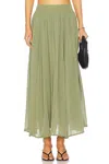 Zimmermann Illuminate Gathered Skirt In Olive In Multi