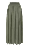 Zimmermann Illuminate Gathered Skirt In Olive