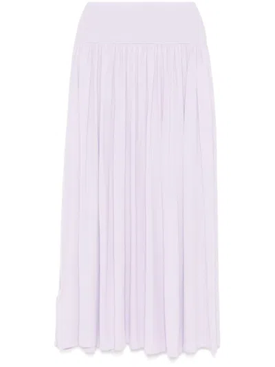 Zimmermann Illuminate Gathered Skirt In Purple