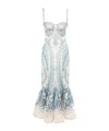 Zimmermann Printed Pattern Linen Blend Dress In Multicolor