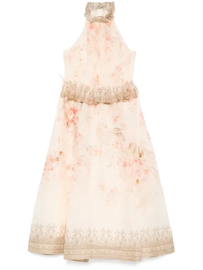 ZIMMERMANN ILLUMINATE HALTER MIDI DRESS