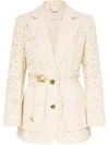 Zimmermann Illuminate Lace Belted Jacket