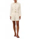 Zimmermann Illuminate Lace Cropped Jacket In Cream In White