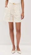 Zimmermann Illuminate Lace Short In Cream In White