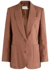 Zimmermann Illuminate Linen Blazer In Brown