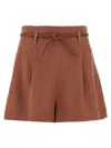 Zimmermann Brown Illuminate Linen Shorts In Brown