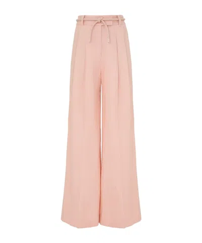 Zimmermann Illuminate Linen Wide Leg Pant In Pink