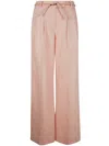 Zimmermann High Waist Silk Tuck Wide Leg Pant In Pink